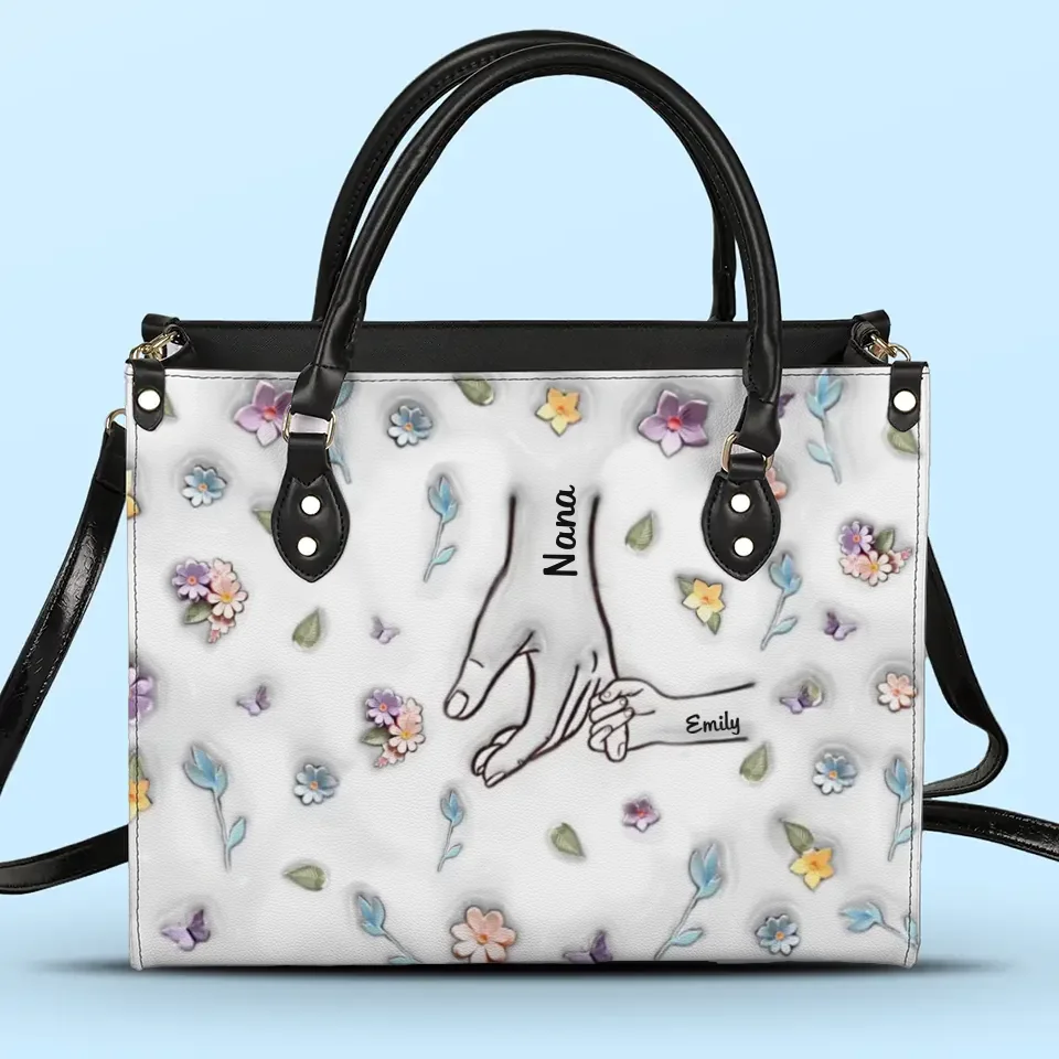Tu es mon étoile filante - Sac à main en cuir imprimé effet gonflé 3D personnalisé pour la famille - Cadeau pour maman, grand-mère