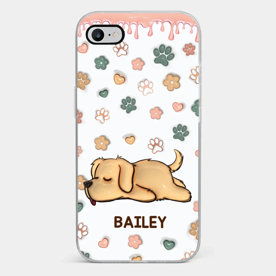 L'amour d'un animal est inconditionnel - Coque de téléphone transparente personnalisée avec effet gonflable 3D pour chien et chat - Cadeau pour les propriétaires et les amoureux des animaux