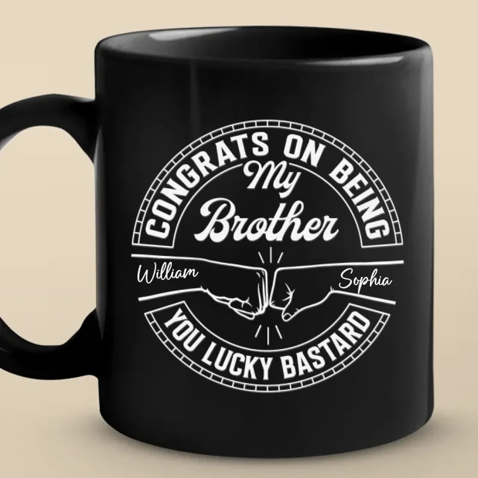 Love Makes A Family - Family Personalized Custom Black Mug - Gift For Family Members