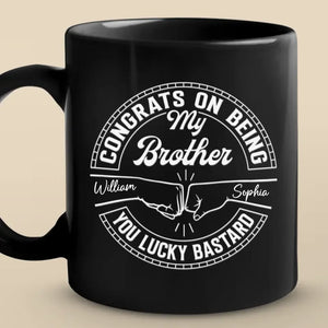 Love Makes A Family - Family Personalized Custom Black Mug - Gift For Family Members