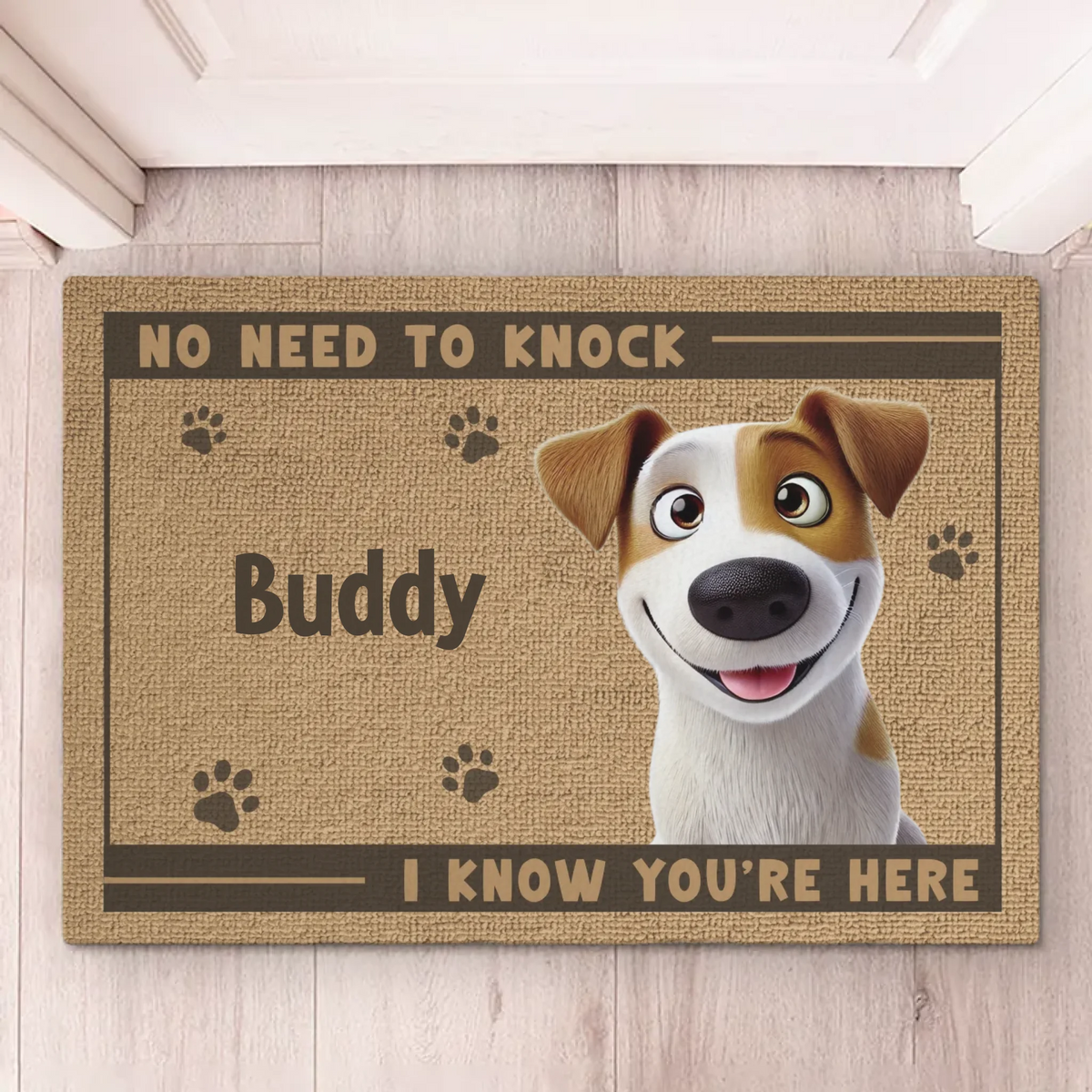 Custom Home Decor Decorative Mat - Personalized Birthday Gifts For Dog Cat Lovers, Dog Dad And Mom, Cat Owners - Paws Before People In This Happy Home