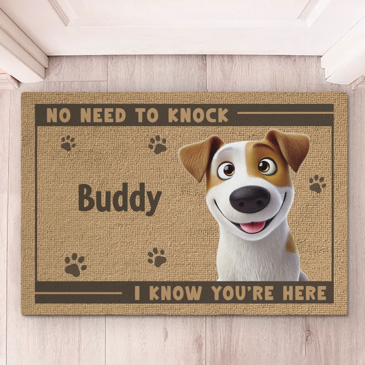Custom Home Decor Decorative Mat - Personalized Birthday Gifts For Dog Cat Lovers, Dog Dad And Mom, Cat Owners - Paws Before People In This Happy Home