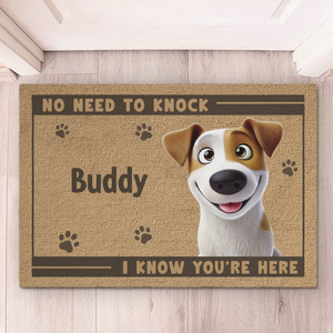 Custom Home Decor Decorative Mat - Personalized Birthday Gifts For Dog Cat Lovers, Dog Dad And Mom, Cat Owners - Paws Before People In This Happy Home