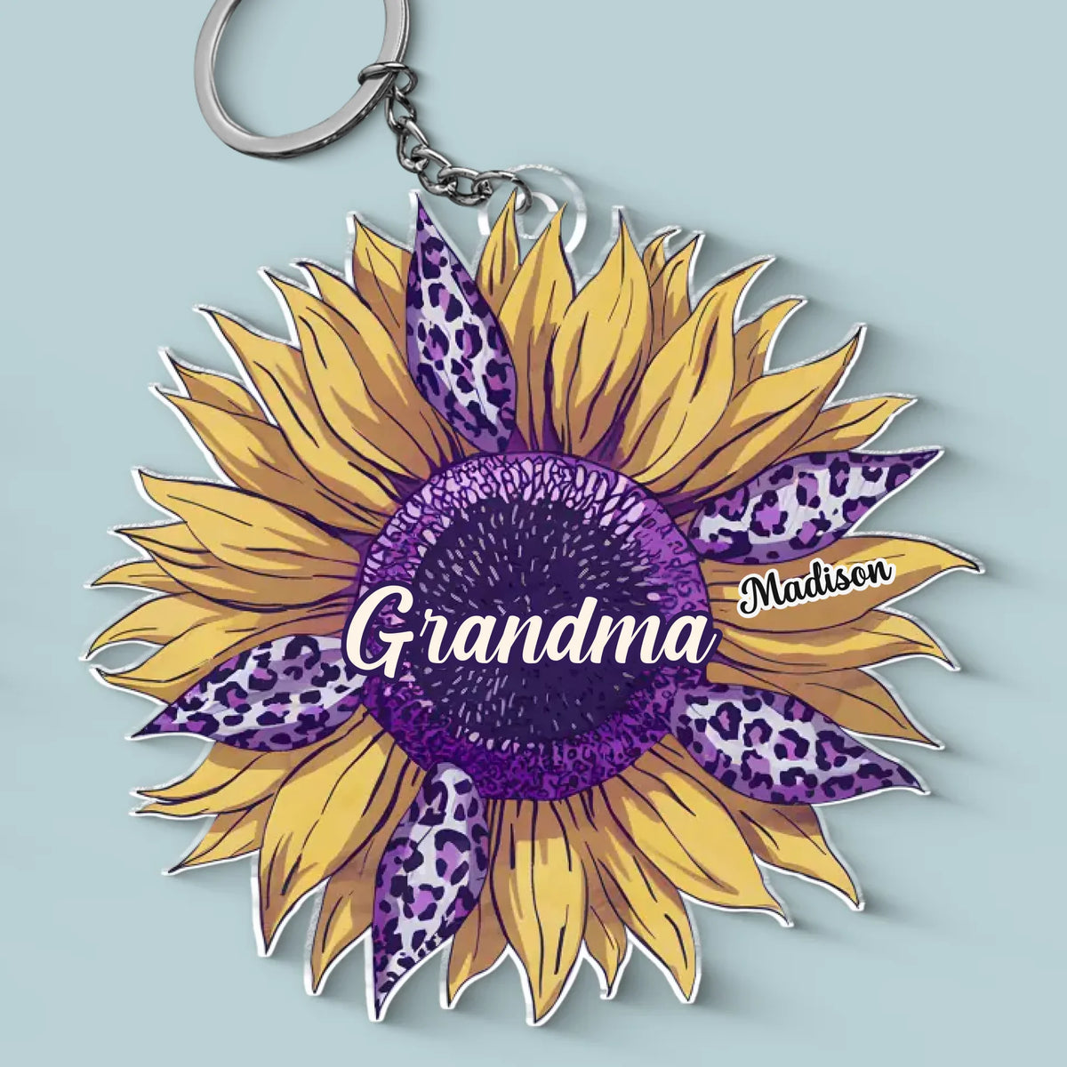 Les grands-mères remplissent nos cœurs d'amour - Porte-clés personnalisé en acrylique de forme personnalisée pour la famille - Cadeau pour maman, grand-mère