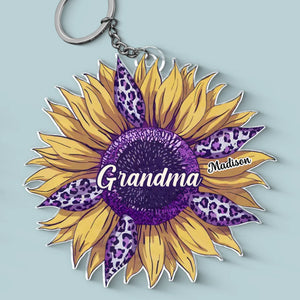 Les grands-mères remplissent nos cœurs d'amour - Porte-clés personnalisé en acrylique de forme personnalisée pour la famille - Cadeau pour maman, grand-mère