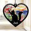 A Cat’s Love, An Eternal Memory - Memorial Personalized Window Hanging Suncatcher Ornament - Sympathy Gift For Pet Owners, Pet Lovers