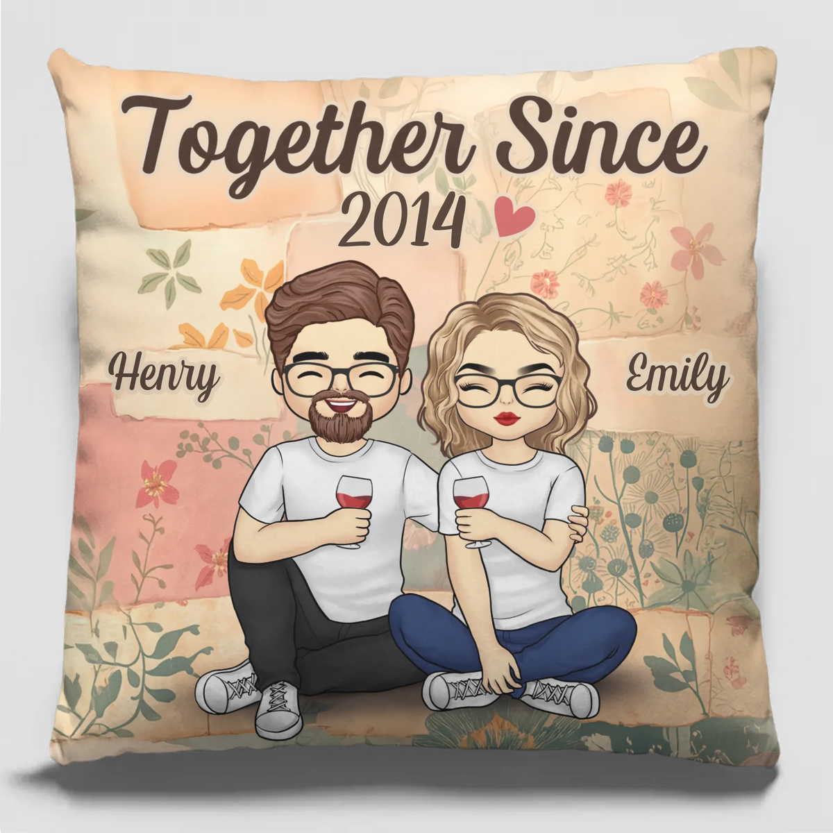 Chaque instant m'a rapproché de toi - Oreiller personnalisé pour couple - Cadeau pour mari et femme, anniversaire
