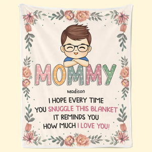 Rien n'est plus beau que l'amour d'une mère - Couverture personnalisée pour la famille - Cadeau pour maman, grand-mère