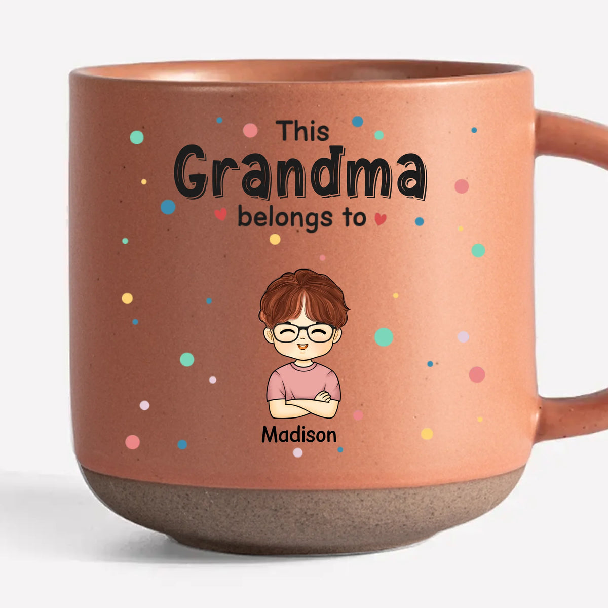 Parce que chaque grand-mère mérite un peu plus d'amour - Tasse en poterie personnalisée imprimée pour la famille - Cadeau pour maman, grand-mère