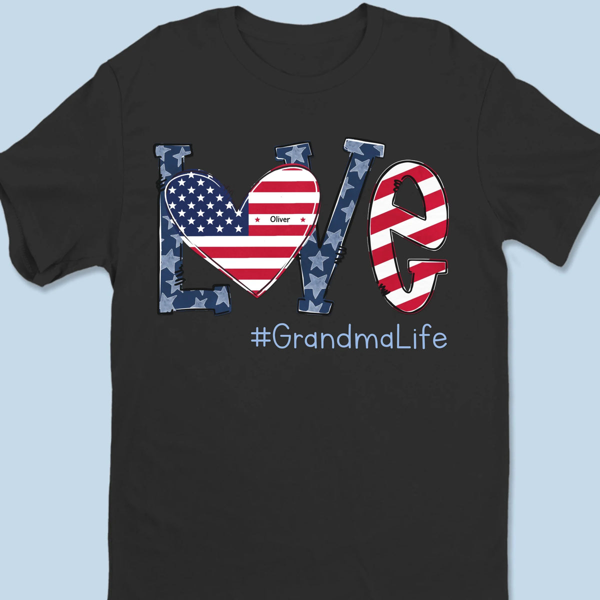 La maison est là où se trouve grand-mère - T-shirt unisexe personnalisé pour la famille, t-shirt premium, sweat à capuche - 4 juillet, fête des mères, cadeau pour maman, grand-mère