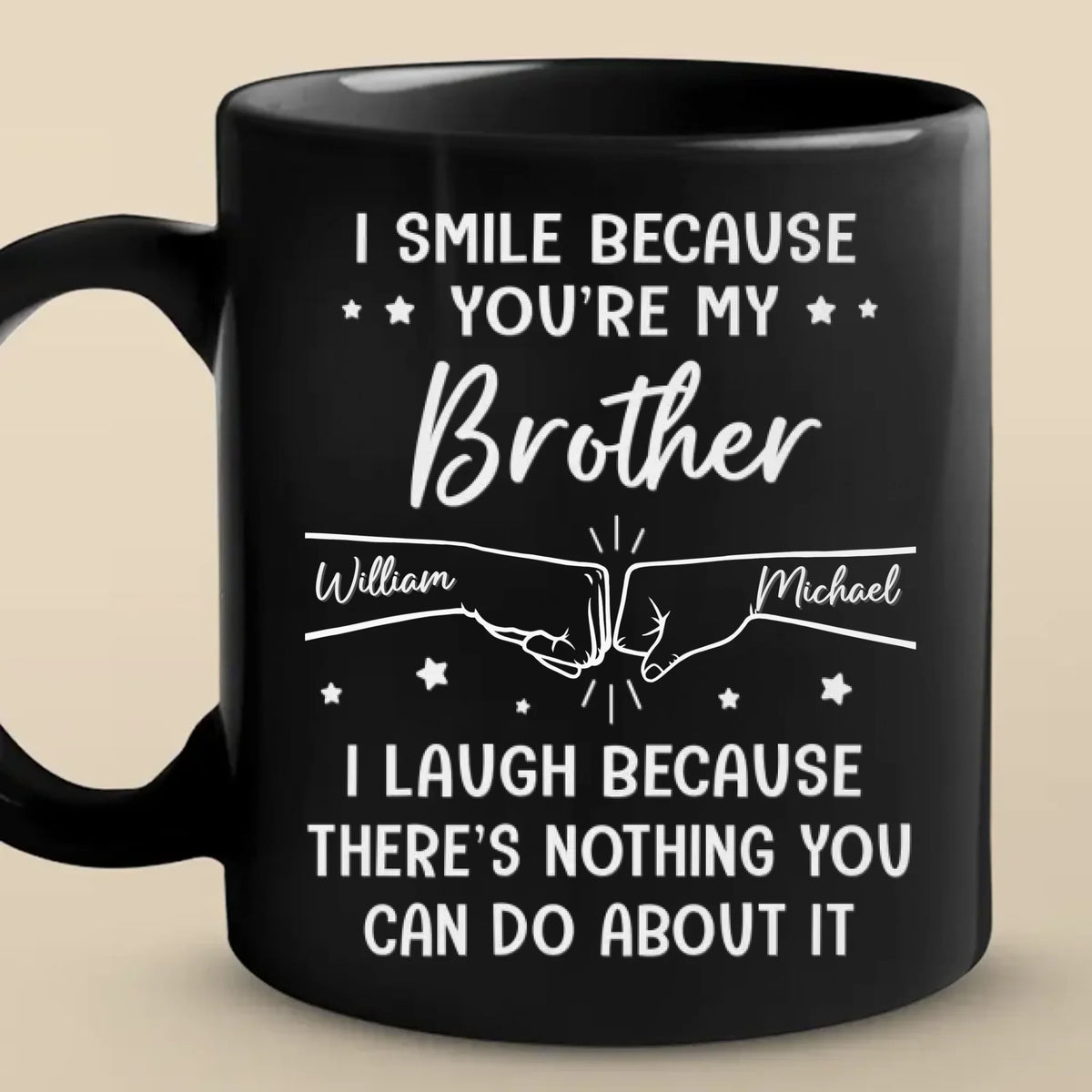 Custom Mug - Personalized Birthday Gifts For Brother, Sister, Family - My Brother, My Hero, My Forever Support