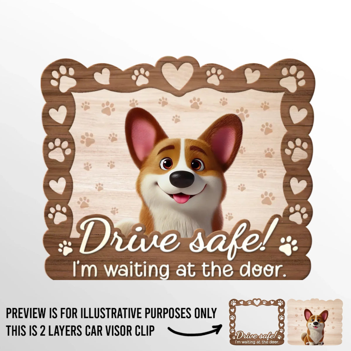 A Pet’s Love Makes Every Day Brighter - Dog & Cat Personalized Custom Car Visor Clip - Gift For Pet Owners, Pet Lovers