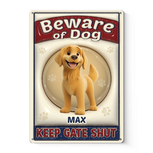 Les chiens sont mes personnes préférées - Plaque en métal personnalisée avec effet gonflable 3D - Cadeau de pendaison de crémaillère pour les propriétaires et les amoureux des animaux