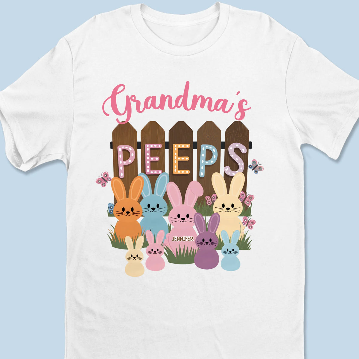 Béni avec mes amis - T-shirt unisexe personnalisé pour la famille, t-shirt premium, sweat à capuche - Cadeau de Pâques pour maman, grand-mère