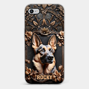Votre animal de compagnie est un ami fidèle pour la vie - Coque de téléphone transparente personnalisée avec effet gonflable 3D pour chien - Cadeau pour les propriétaires et les amoureux des animaux
