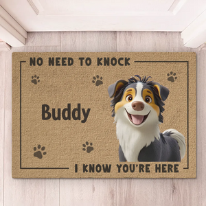 Cette maison est faite d'amour et de poils de chien - Tapis décoratif personnalisé pour chien - Cadeau de pendaison de crémaillère pour propriétaires et amoureux des animaux
