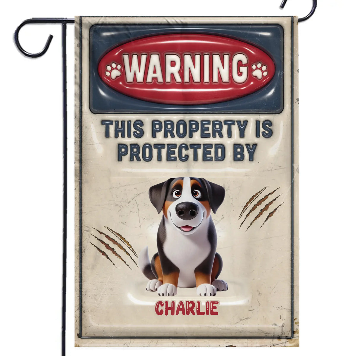Alerte, agents à fourrure vous surveillent ! Drapeau personnalisé 3D gonflable pour chien et chat ! Cadeau pour propriétaires et amoureux des animaux.