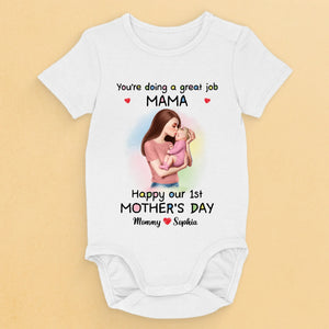Maman, tu es tout pour moi - Body bébé personnalisé en famille - Cadeau de fête des mères, de baby shower, pour la première maman