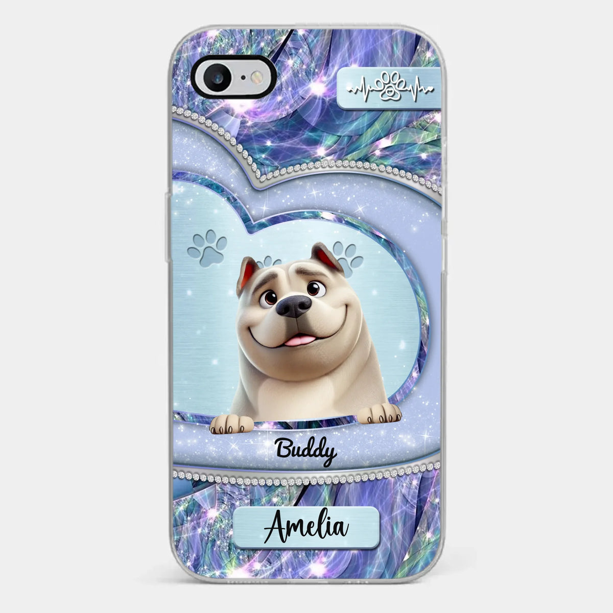 La vie est meilleure avec un chien ! Coque de téléphone transparente personnalisée avec chien ! Cadeau pour les propriétaires et les amoureux des animaux.