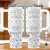 Our Love, Never Ending, Always Strong - Couple Personalized Custom Engraved 40oz Tumbler With Handle - Gift For Husband Wife, Anniversary