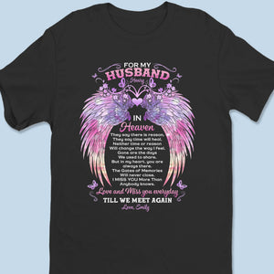 Je t'aime et tu me manques tous les jours jusqu'à notre prochaine rencontre - T-shirt unisexe personnalisé commémoratif, T-shirt premium, sweat à capuche - Cadeau de condoléances pour les membres de la famille