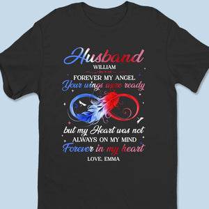 Forever My Angel - T-shirt unisexe personnalisé commémoratif, t-shirt premium, sweat à capuche - Cadeau de condoléances pour les membres de la famille