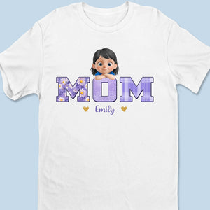 L'amour grandit ici - T-shirt unisexe personnalisé pour la famille, t-shirt premium, sweat à capuche - Fête des Mères, cadeau pour maman, grand-mère