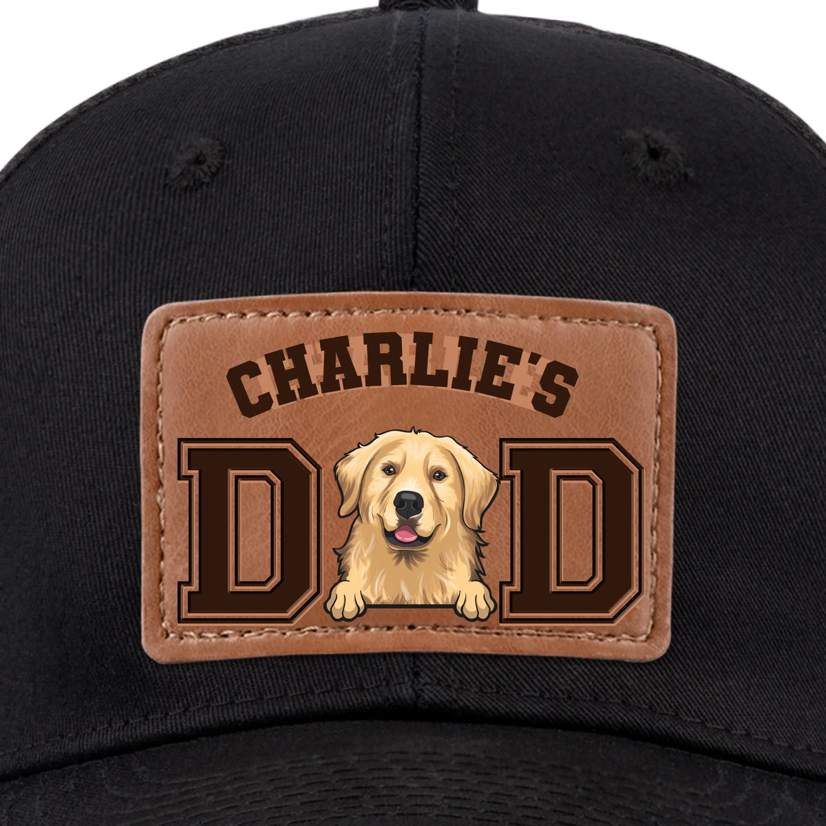 Queues qui remuent pour ce type ! Chapeau en cuir personnalisé pour chien ! Cadeau pour la fête des pères, pour les propriétaires d'animaux et les amoureux des animaux.