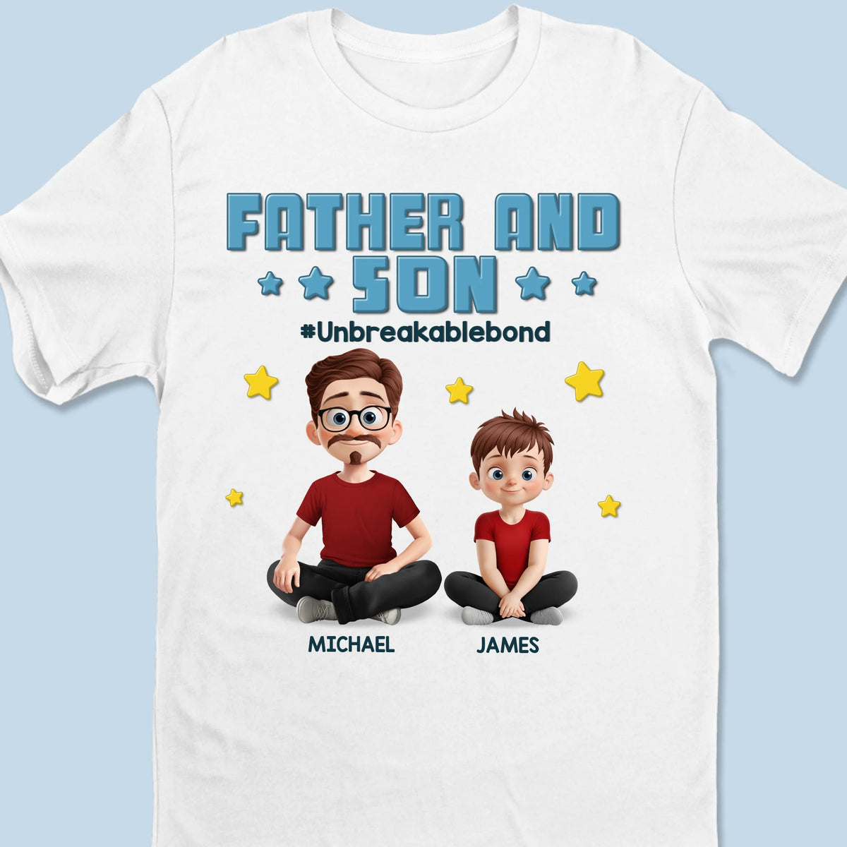 Le lien le plus fort jamais créé - T-shirt unisexe personnalisé pour la famille, t-shirt premium, sweat à capuche - Fête des pères, cadeau pour papa, fille, fils