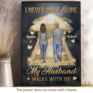 À chaque coucher de soleil, je te sens - Affiche verticale personnalisée commémorative - Fête des pères, cadeau de condoléances pour couple, mari, femme, membres de la famille