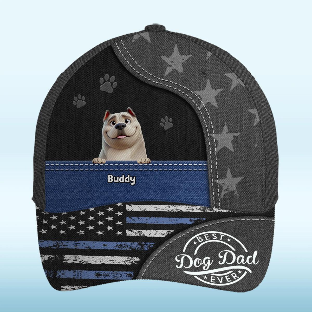 Mes enfants aboient, et j'en suis fier - Casquette personnalisée pour chien, casquette classique à imprimé intégral - Fête des pères, cadeau pour les propriétaires d'animaux de compagnie, amoureux des animaux