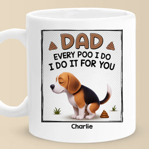 Pour rester actif, une promenade à la fois - Mug personnalisé pour chien - Fête des Pères, cadeau pour les propriétaires d'animaux et les amoureux des animaux