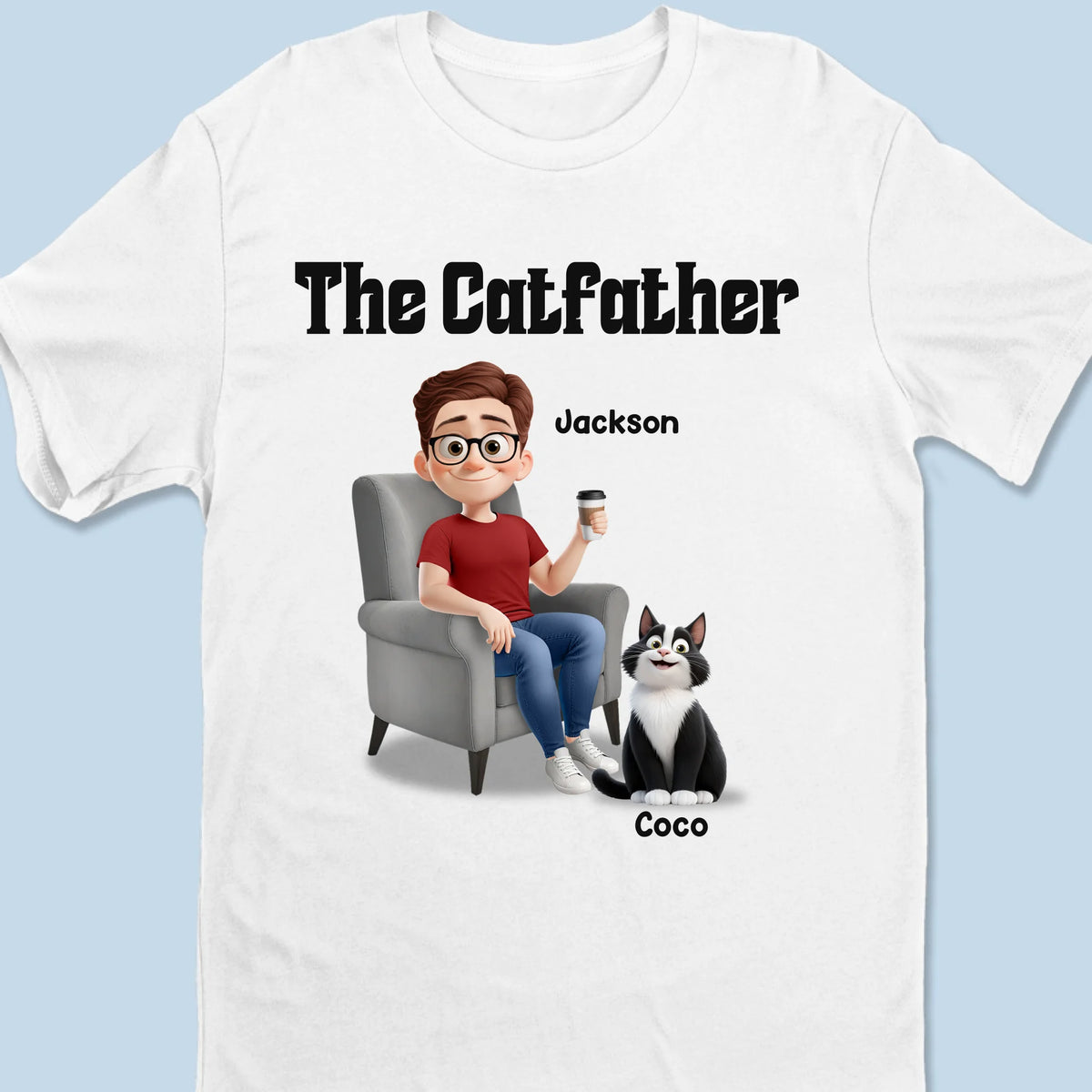 Votre fée du caca quotidien frappe à nouveau - T-shirt unisexe personnalisé pour chien et chat, t-shirt premium, sweat à capuche - Fête des Pères, cadeau pour papa, propriétaires d'animaux, amoureux des animaux