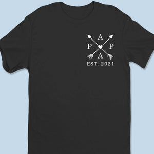 Peu importe où tu vas, je suis avec toi - T-shirt unisexe personnalisé pour la famille, T-shirt premium, sweat à capuche - Fête des pères, cadeau pour papa, grand-père