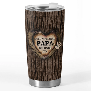 Loved By The Littlest Hands - Family Personalized Custom Tumbler - Father's Day, Gift For Dad, Grandpa