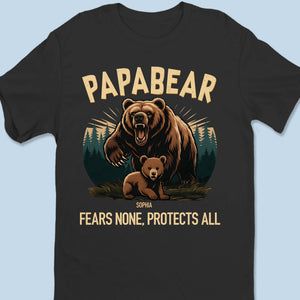 Papa Bear Mode, Always On - T-shirt unisexe personnalisé pour la famille, T-shirt premium, sweat à capuche - Fête des Pères, cadeau pour papa, grand-père