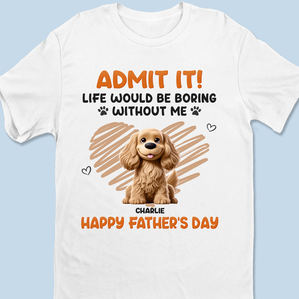 Je te ruffe - T-shirt unisexe personnalisé pour chien, haut de gamme, sweat à capuche - Fête des Pères, cadeau pour papa, propriétaires d'animaux, amoureux des animaux
