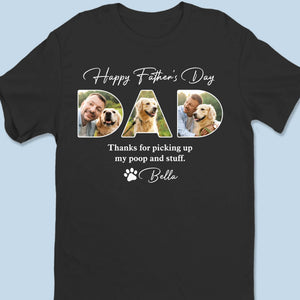 T-shirt unisexe personnalisé avec photo « Mon héros en laisse » pour chien, haut de gamme, sweat à capuche, cadeau pour la fête des pères, pour les propriétaires d'animaux et les amoureux des animaux.