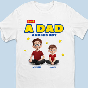 Juste un papa qui fait de son mieux - T-shirt unisexe personnalisé pour la famille, T-shirt premium, sweat à capuche - Fête des pères, cadeau pour papa, grand-père
