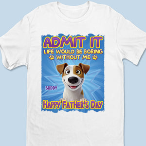 Murmures d'amour en bleu - T-shirt unisexe personnalisé pour chien et chat, haut de gamme, sweat à capuche - Fête des pères, cadeau pour papa, propriétaires d'animaux, amoureux des animaux