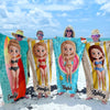 Serviette de plage personnalisée « Paradis retrouvé » - Cadeau idéal pour les vacances d'été, les anniversaires, les fêtes au bord de la piscine, pour les meilleures amies, les meilleures amies et les sœurs