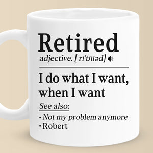 Ce n'est plus mon problème - Tasse personnalisée pour collègue - Cadeau d'appréciation et de départ à la retraite pour collègues, amis de travail, collègues