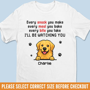 T-shirt unisexe, t-shirt premium, sweat à capuche - Cadeaux d'anniversaire personnalisés pour les amoureux des chiens, papa et maman de chiens - Je te surveillerai