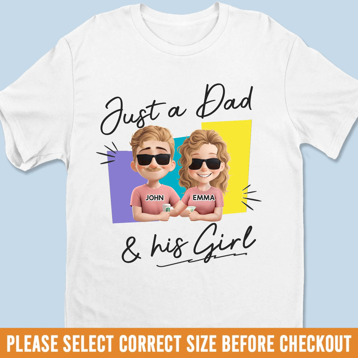 T-shirt unisexe personnalisé, t-shirt premium, sweat à capuche – Cadeaux d'anniversaire personnalisés pour la fête des pères – Meilleure fille, meilleur papa, meilleure vie