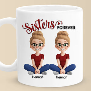 Custom Mug - Personalized Best Friend Birthday Gifts For Women - Sisters Forever