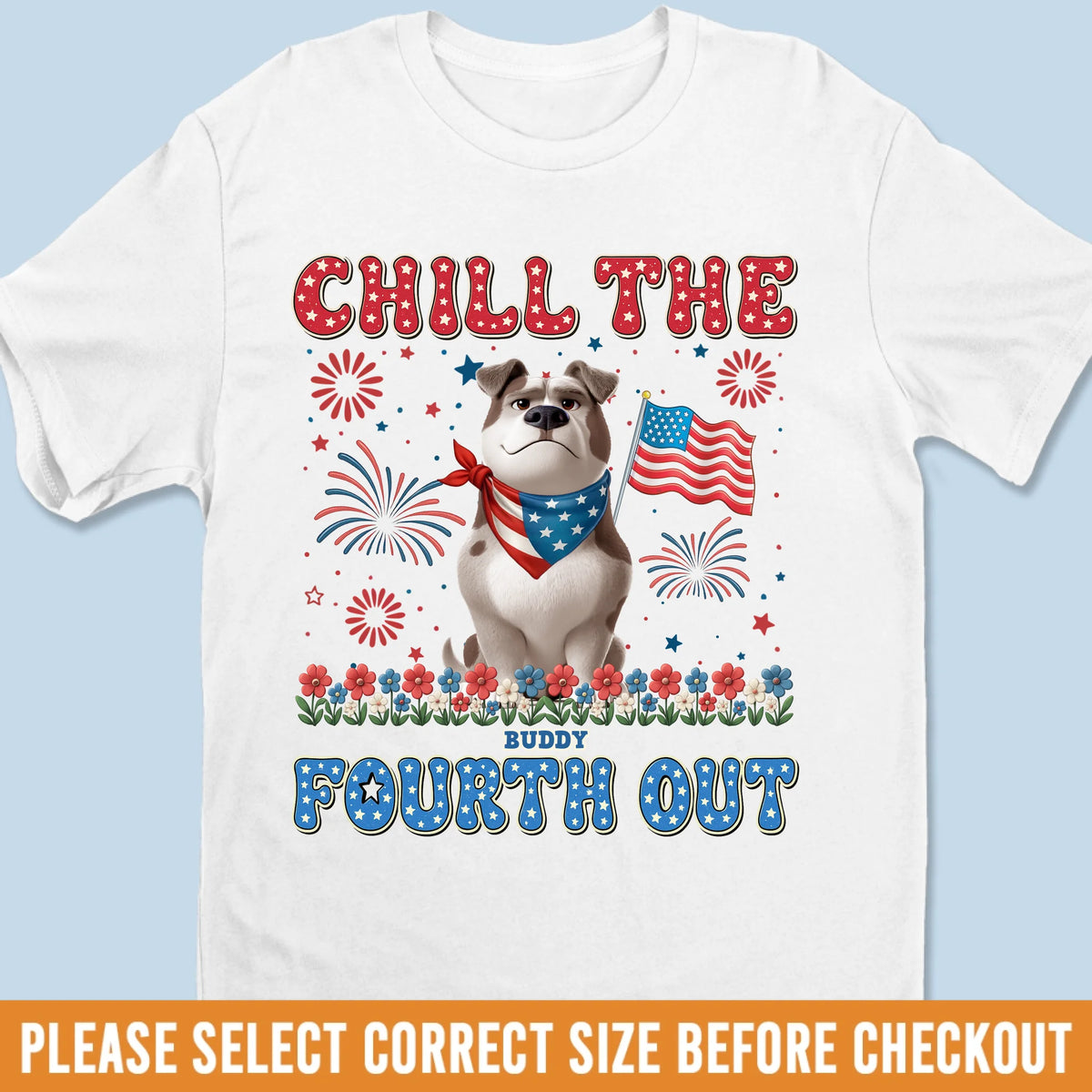 T-shirt unisexe personnalisé, t-shirt premium, sweat à capuche – Cadeaux personnalisés du 4 juillet pour les amoureux des chiens, papas et mamans – Détendez-vous le 4 juillet