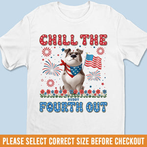 T-shirt unisexe personnalisé, t-shirt premium, sweat à capuche – Cadeaux personnalisés du 4 juillet pour les amoureux des chiens, papas et mamans – Détendez-vous le 4 juillet
