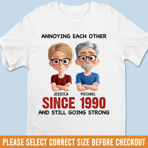 T-shirt unisexe personnalisé, t-shirt premium, sweat à capuche - Cadeaux d'anniversaire de mariage personnalisés pour mari et femme, lui et elle - Nous allons ensemble comme nous