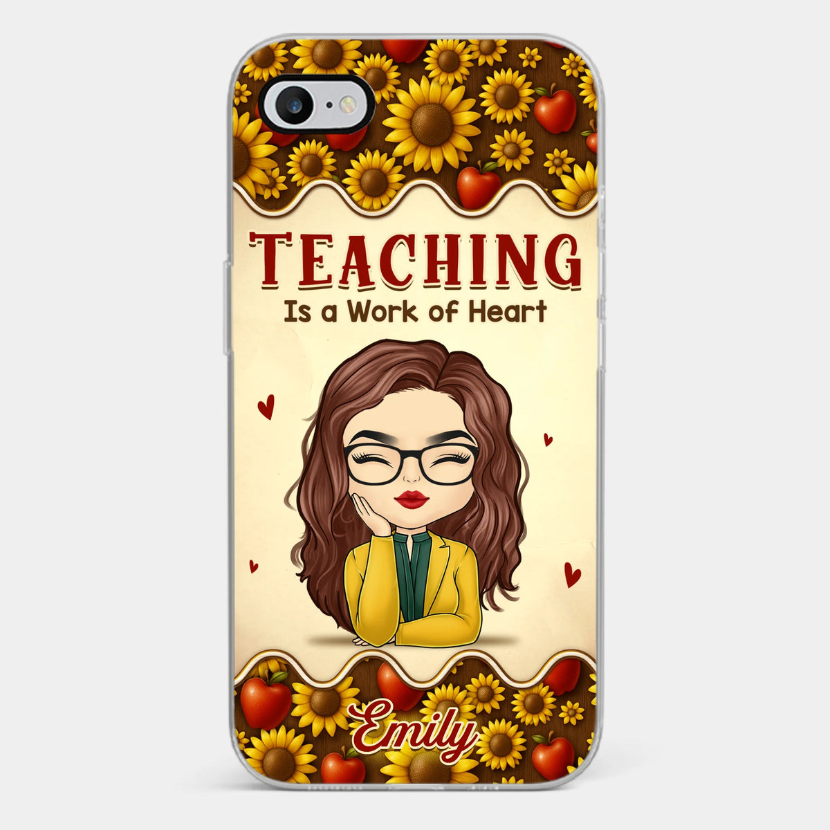 Coque de téléphone transparente personnalisée - Cadeaux d'anniversaire personnalisés pour enseignants - Les enseignants créent la magie