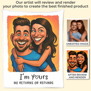 Couverture personnalisée avec photo humoristique - Cadeaux d'anniversaire de mariage personnalisés pour mari et femme, lui et elle - S'agacer mutuellement